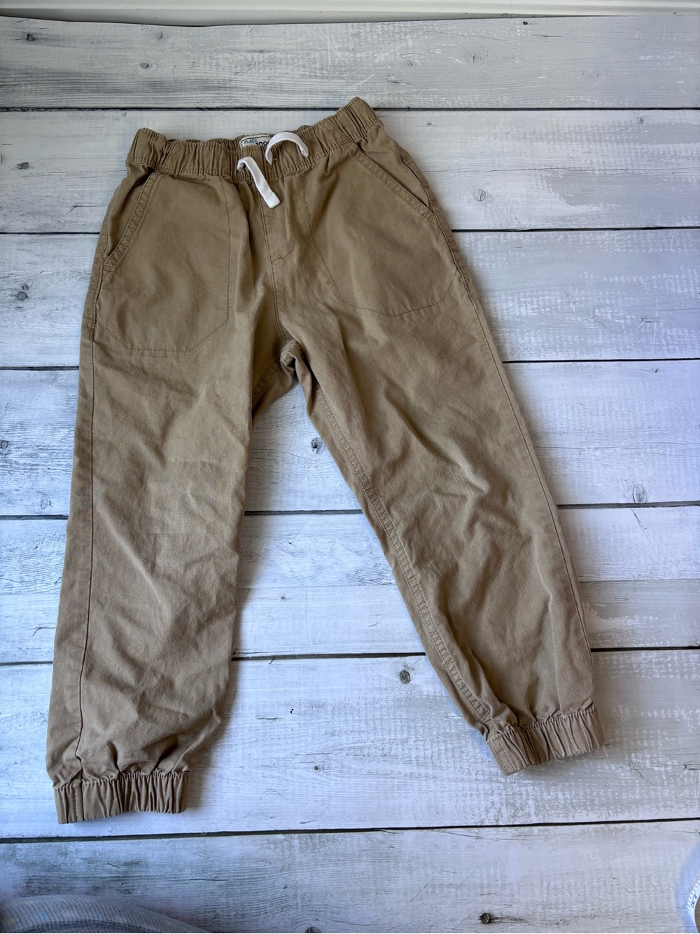 Place Kids Tan Elastic-Waist Chinos